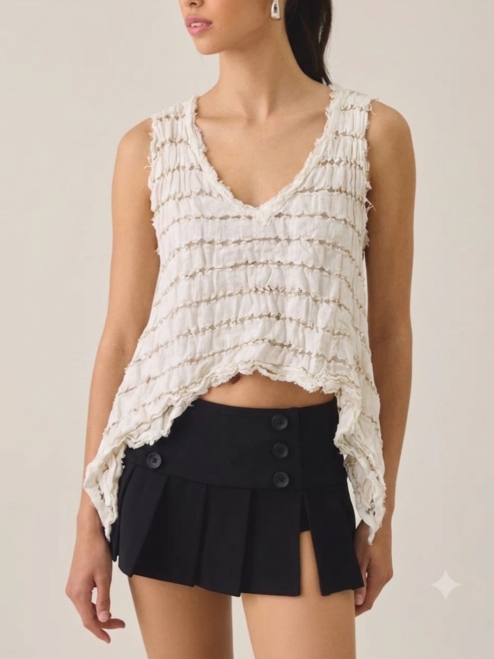 FREE PEOPLE New Romatics Boho Tank High Low XS/S